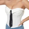 Sleeveless Strapless Sliming Vest Necktie Crop Tube Tops Spicy Girl Style Women Corset  Ladies