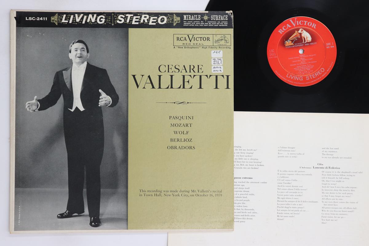 

LP Record CESARE VALLETTI - Pasquini / Mozart / Wolf / Berlioz LSC2411 RCA VICTOR 1960 US Classical Used