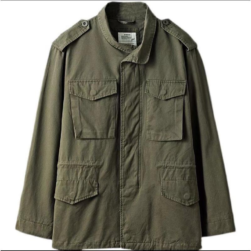 2026 Nowa męska kurtka wiosenno-jesienna, Styl vintage workwear, Luźny krój, Wielokieszeniowy płaszcz casualowy