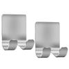2pcs Shower Razor Holder Stainless Steel Men Shaving Shaver Razor Stand Shelf Shaving Razor Storage Rack Bathroom Hook Organizer