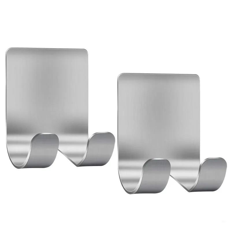 2pcs Shower Razor Holder Stainless Steel Men Shaving Shaver Razor Stand Shelf Shaving Razor Storage Rack Bathroom Hook Organizer