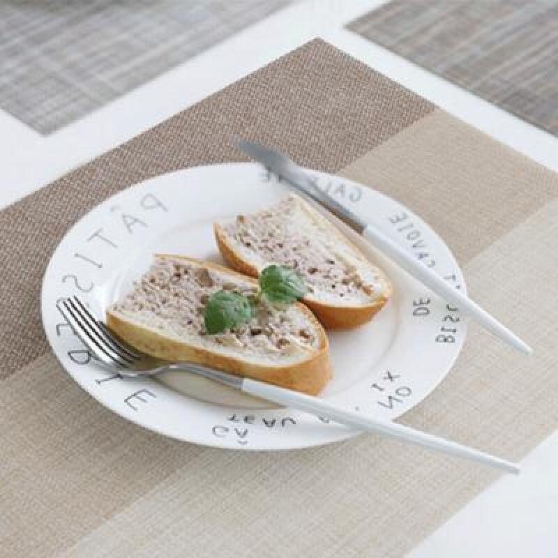 Restaurant Cafe Kitchen Newlywed Interior Table Mat Triple black