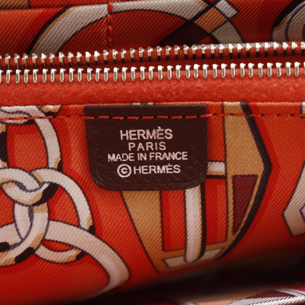 Hermes Azap Long Silk In Purse Wine-red Epsom Women Used