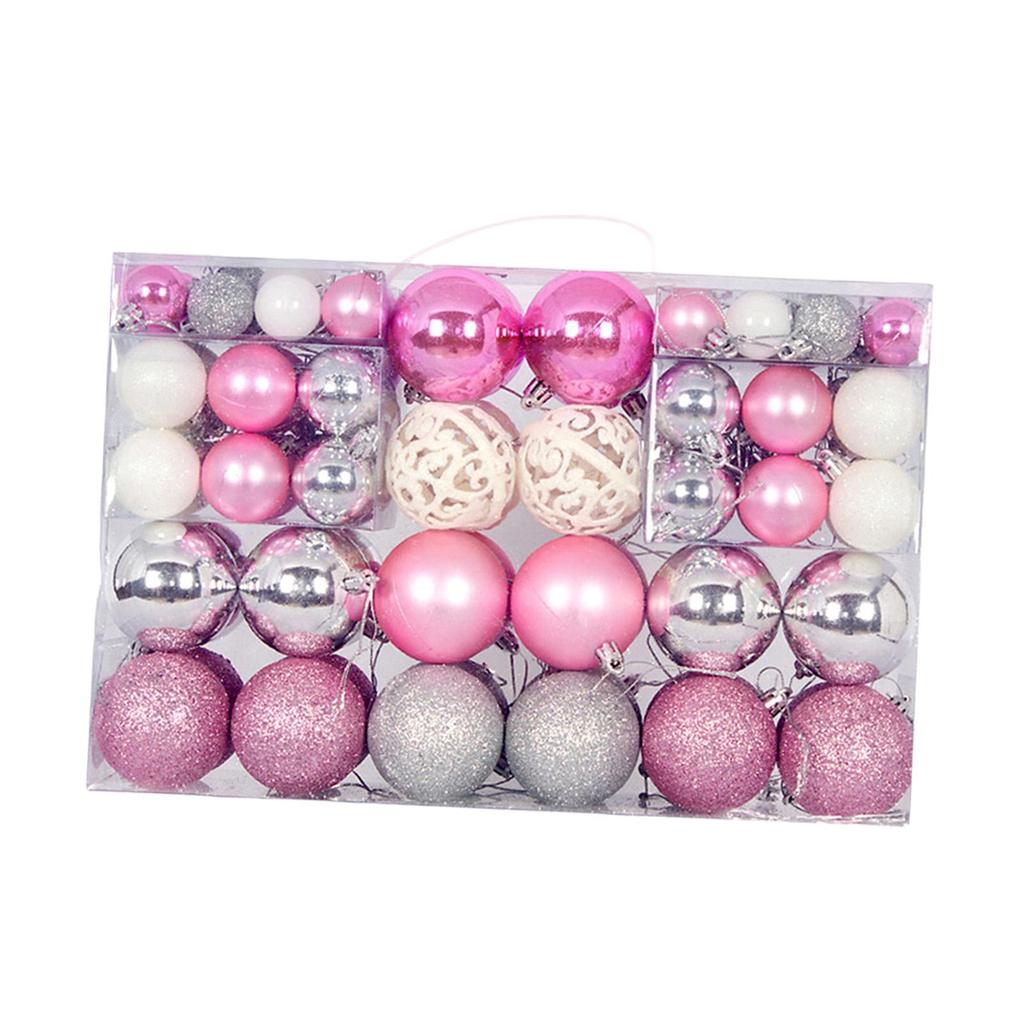 100x Boules de Noël Ornements Décoration Arbre DIY Pendentifs Boules de Noël Suspendues pour la Saint-Valentin Fête de Fête Mariage Intérieur