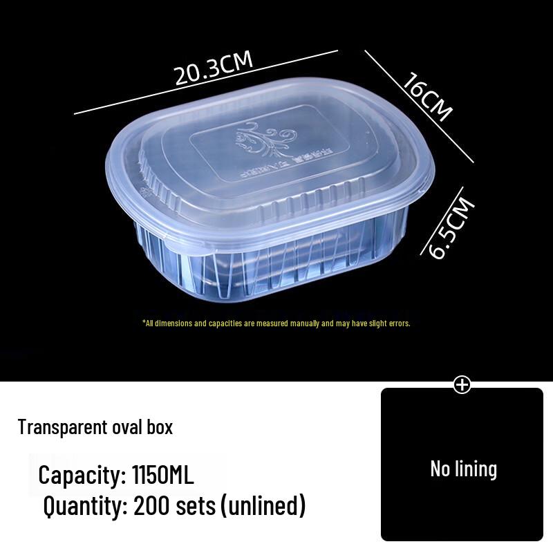 Handon Disposable Double-Layer Divided Round Food Containers