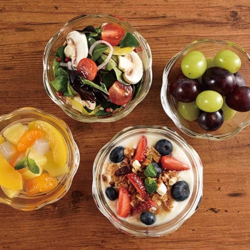 HARIO Made in Japan Heat-resistant Glass Sweets Bowl 300ml BUONO kitchen SWB-30-BK Clear