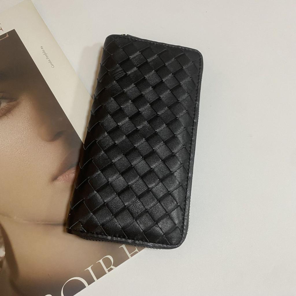 New Style Money Wallet Same Style Zero Money Envelope Small Sheepskin Real Leather Card Bag Document Card Bag Women's Card Bag Long Style