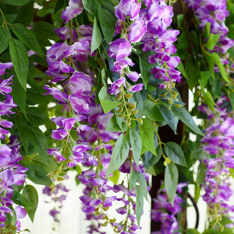 Wisteria Artificial Vine Hanging Flower Decoration for Ceilings and Pipe Covers