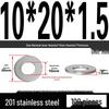 201 Stainless Steel Flat Washer Shim, GB97, Sizes M3 to M30