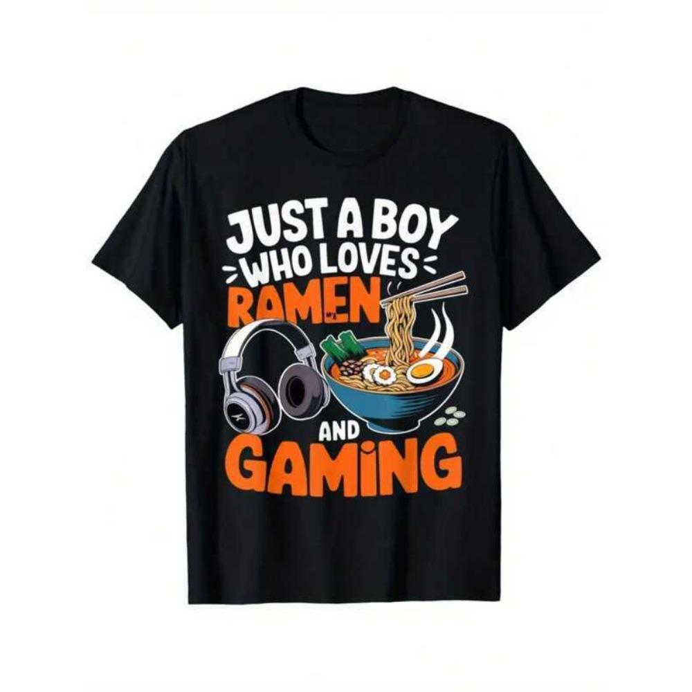 

Boys Graphic TShirtJust A Boy Who Likes Ramen And Game TShirts 4XL