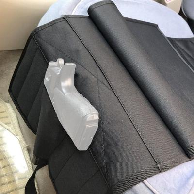Under Seat Concealment Holster with Spare Pouch for Car Office Desk Seat
