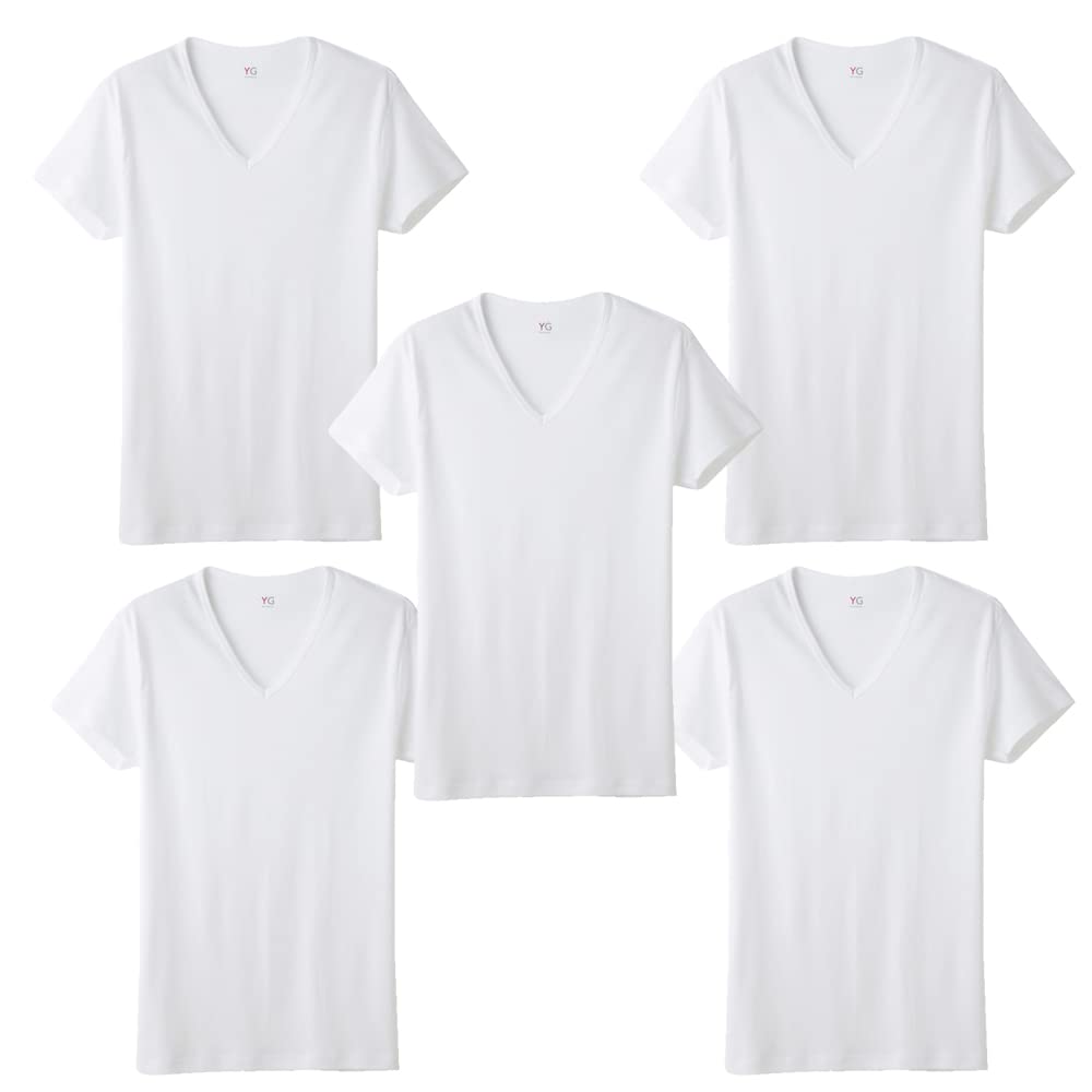 

Gunze Inner Shirt YG 100 Cotton YV0015V Set of 5 White 3L V-Neck Men s білий