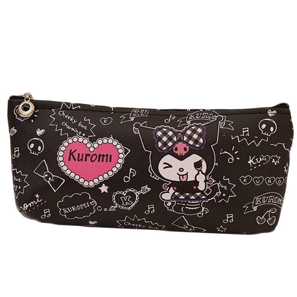 

Kuromi Pencil Cute Sanrio Pencil Large Simple Pouch for Children and Elementary Middle High Stylish x 8 x cm A Case, Case, Capacity, Adults, School,