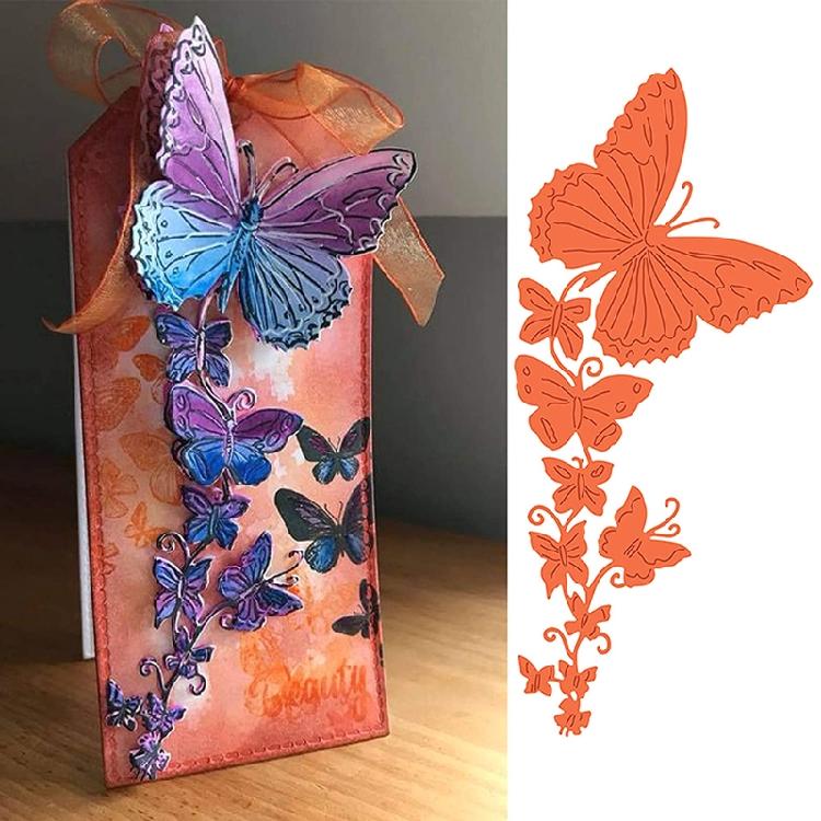 Plantilla de repujado para tarjetas DIY Troquelados de Metal para Borde con Forma de Mariposa Marco
