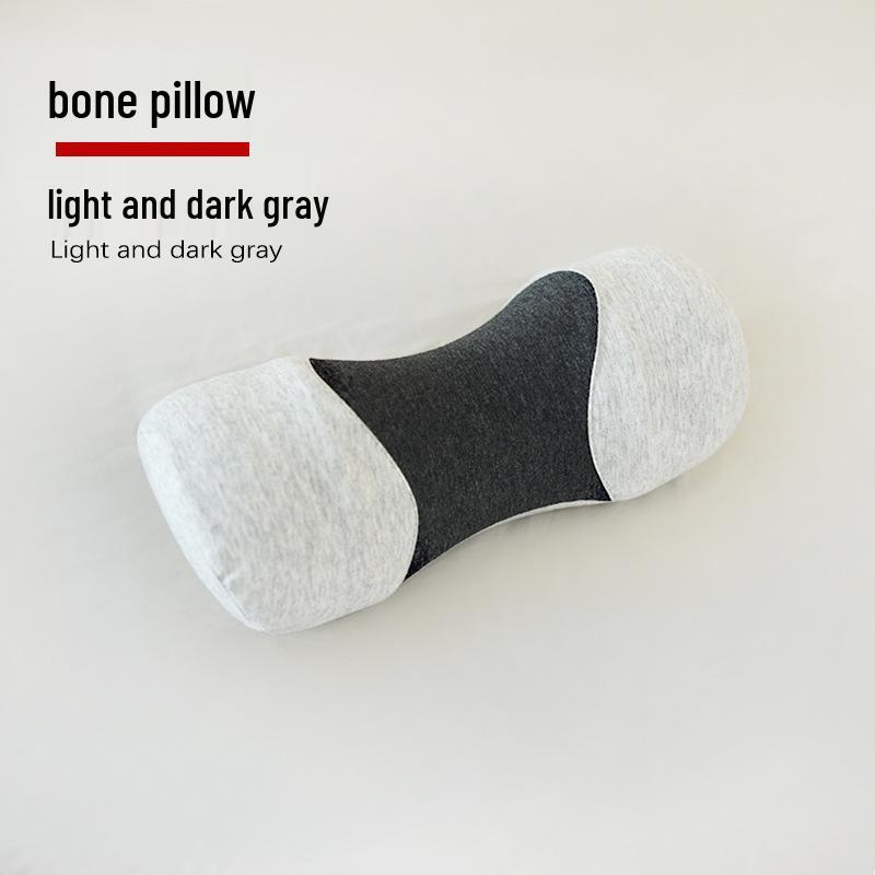 Cross-Border Memory Foam Cervical Pillow with Reverse Bow Stretching and Pure Cotton Cover - Portable Neck Support Pillow