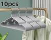 10 Non-slip Coated Metal Suit Hangers Heavy Duty Hangers Metal Shirt Hangers Traceless Simple Hangers Multifunctional Hangers