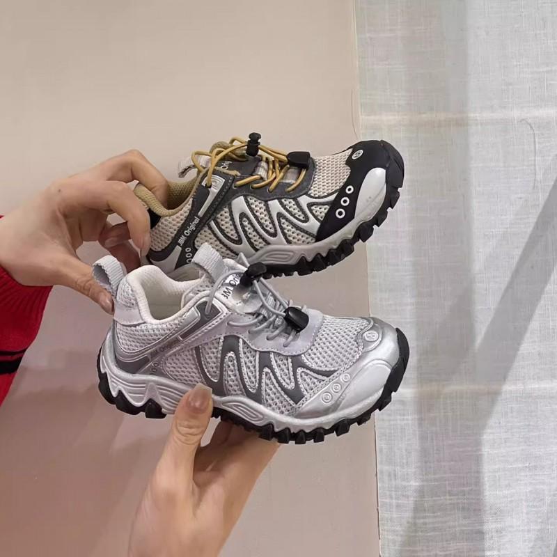 Youth style shoes Kids Slip-On Sport Sneakers Boys Girls Outdoor Walking Shoes Rubber Sole Breathable Mesh Upper