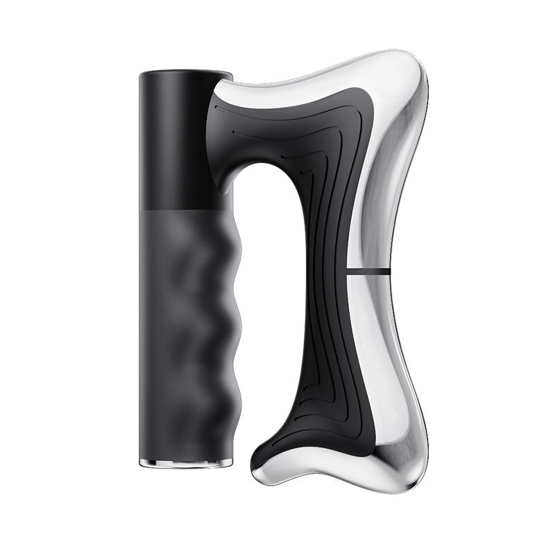 2025 New Electric Heating Fascia Knife Muscle Relaxation LCD Vibration Massager Warm Body Lifting Blade Comb Massage Tool