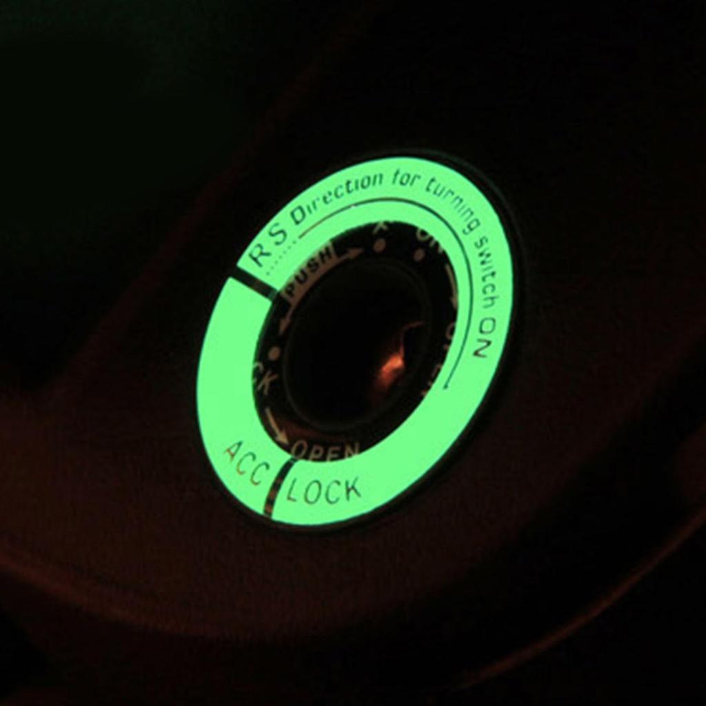 Ignition Key Ring Sticker Ignition Switch Cover Sticker Decorative Ignition Switch Ring Luminous Key