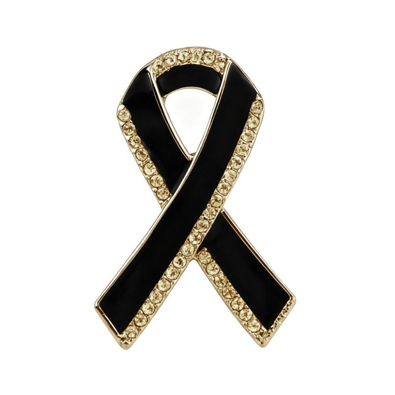 Elegancka Czarna Wstążka Stopowa Broszka Pin Na Formalne Wydarzenie Codzienne Stroje I Akcesoria Ozdoba Na Pierś Biżuteria