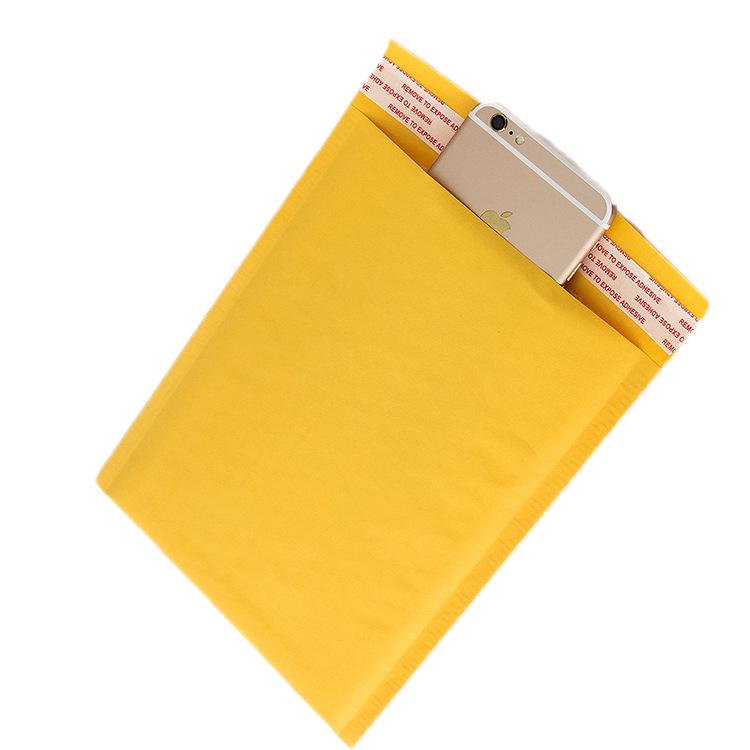 Yellow Kraft Bubble Envelope - Thickened, Anti-Fall, Self-Adhesive Packaging for Books and Jewelry