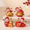 Feng Shui Wealth God Resin Decor With Handpainted Craft For Home Or Office