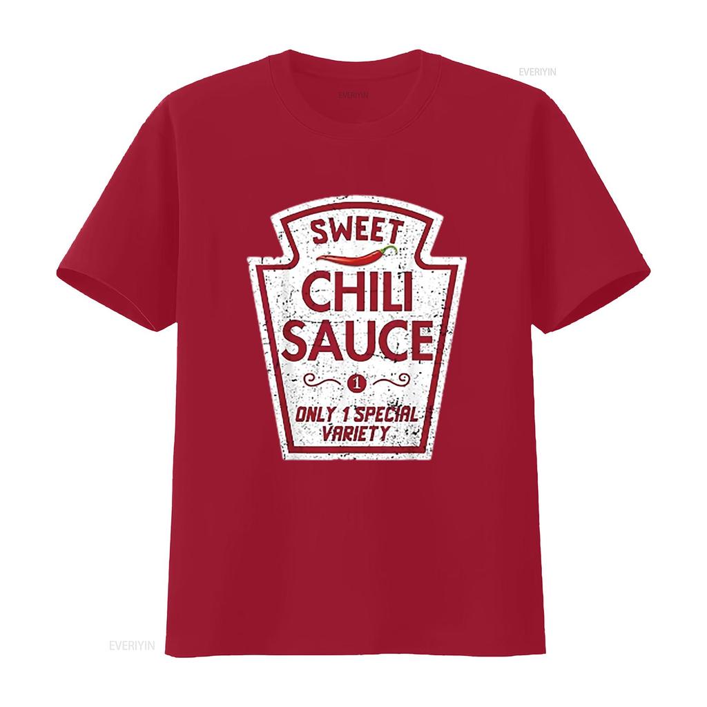 Gruppe Gewürze DIY Halloween Kostüm Lustige Chili Damen Oberteile Trendiges T-Shirt mit Einzigartigem Persönlichkeitsdruck vintage Gewaschen