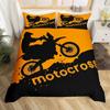 Motocross Bedding Set Full Motorcycle Racer Comforter Cover Extreme Sport Duvet Cover Dirt Bike Motor Vehicles Biker Quilt Cover