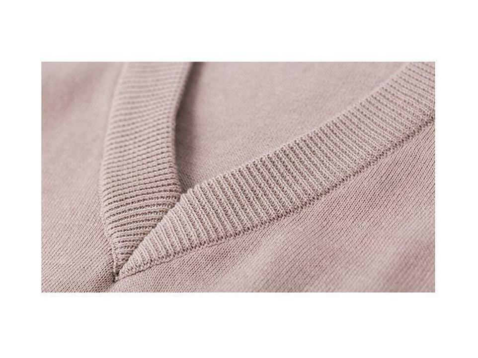 Women's High-End Solid Color V-Neck Sweater: College Style Japanese JK Autumn/Winter Knitted Pullover