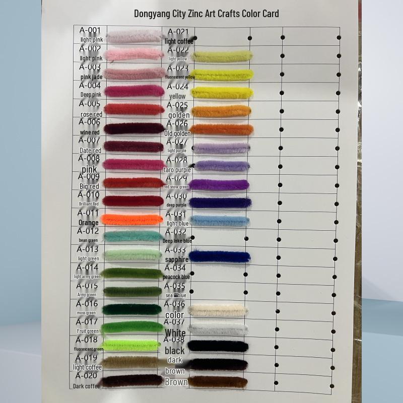 Chenille Stems [Zinc Art] Macaron Wool Strips for DIY Children's Toy and Bouquet Crafts.