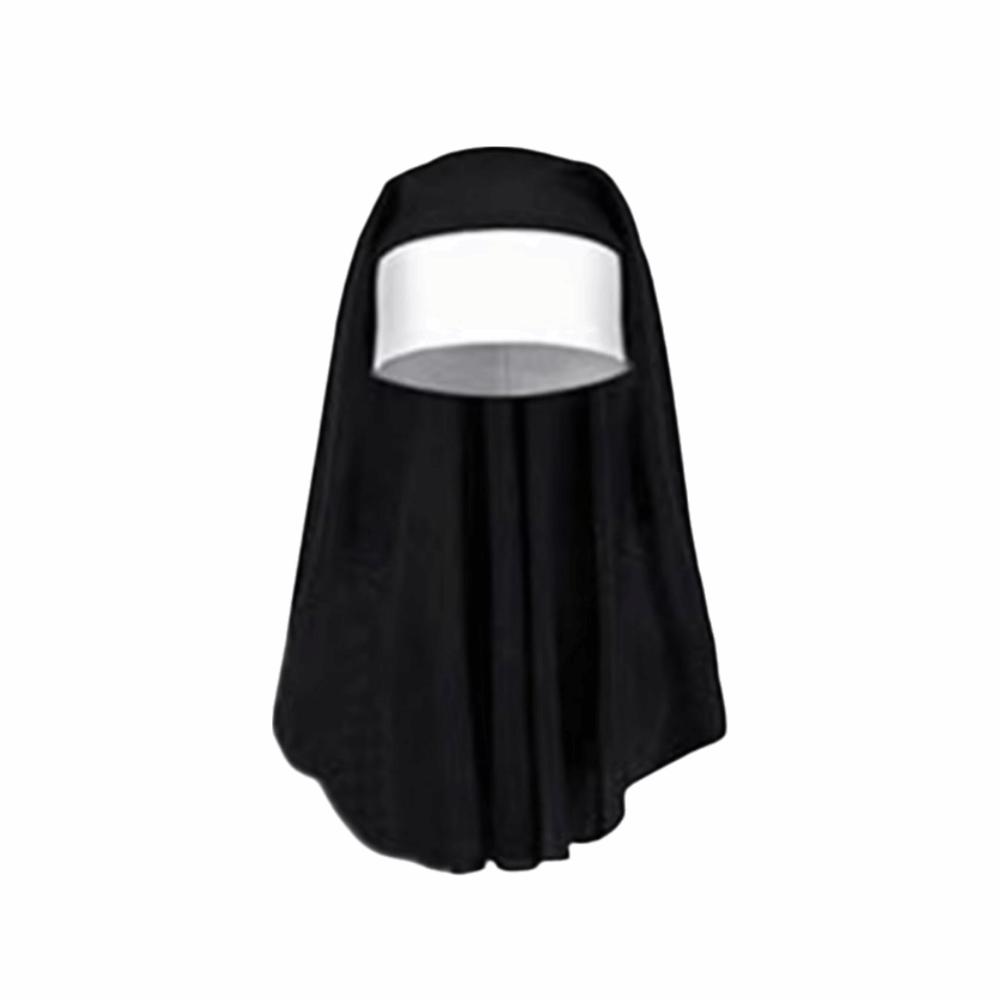1/3Pcs Victorian Halloween Gothic Costume Nun Collar Gothic Hat White Collar  Photography Props Nun Hat