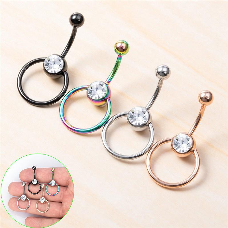 Piercing Belly Button Navel Retainer Gem Belly Button Rings Accessories