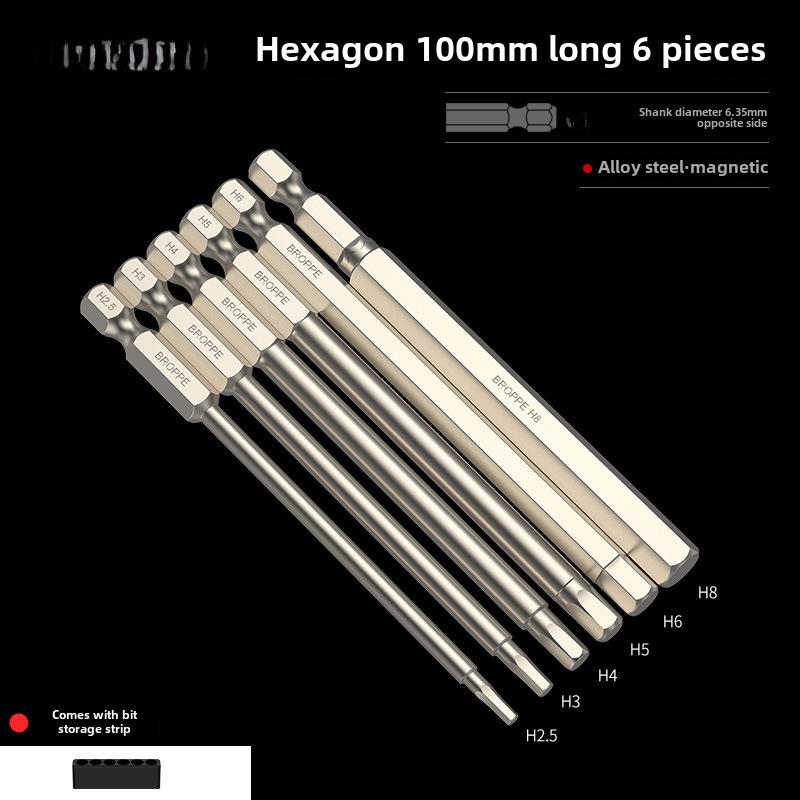 

BROPPE Магнитная шестигранная удлиненная головка отвертки для электродрелей