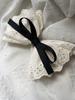 Lace, Hollowed-out Flower-shaped Bow Hair Clip, Women's Back of the Head Hair Clip, Elegant and Simple Hair Accessory