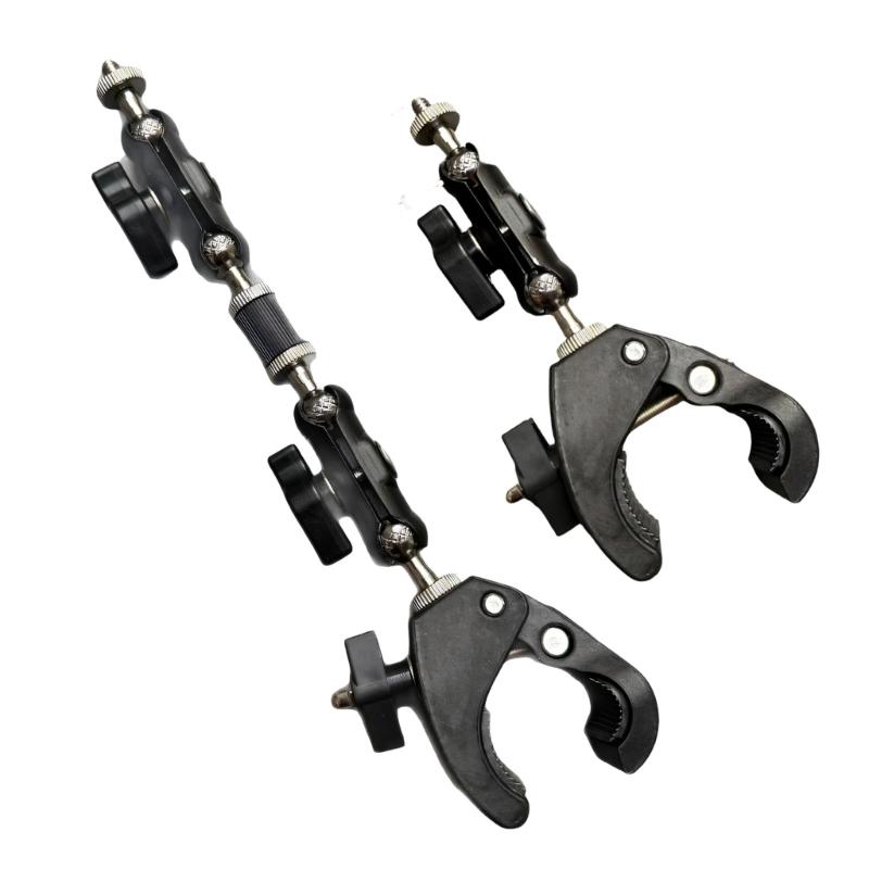 1/4inch Ball Head Joint Base Double Socket Arm Extension Arm Motorcycle Bike Phone Mount Action Camera Lighting Equipment