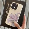 Light Purple Lily Petal Phone Case Suitable for iPhone 17 16 15 14 13 12 11 Pro/Max/Plus Anti Drop and Shockproof Back Cover