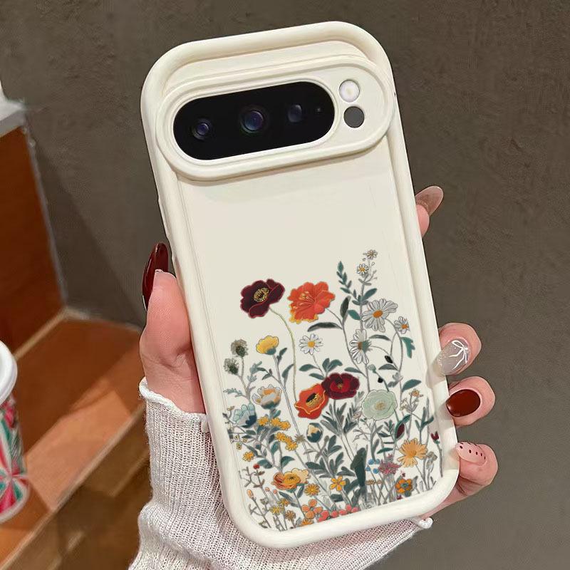 Retro Blumen Schutzhülle für Google Pixel 9 Pro XL - 8A Hülle in 7 Schritten