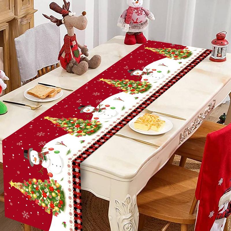 Christmas Disposable Tablecloth Christmas Decorations for Home 2026 Table Cover Navidad Noel New Year Gifts Dining Table Decor