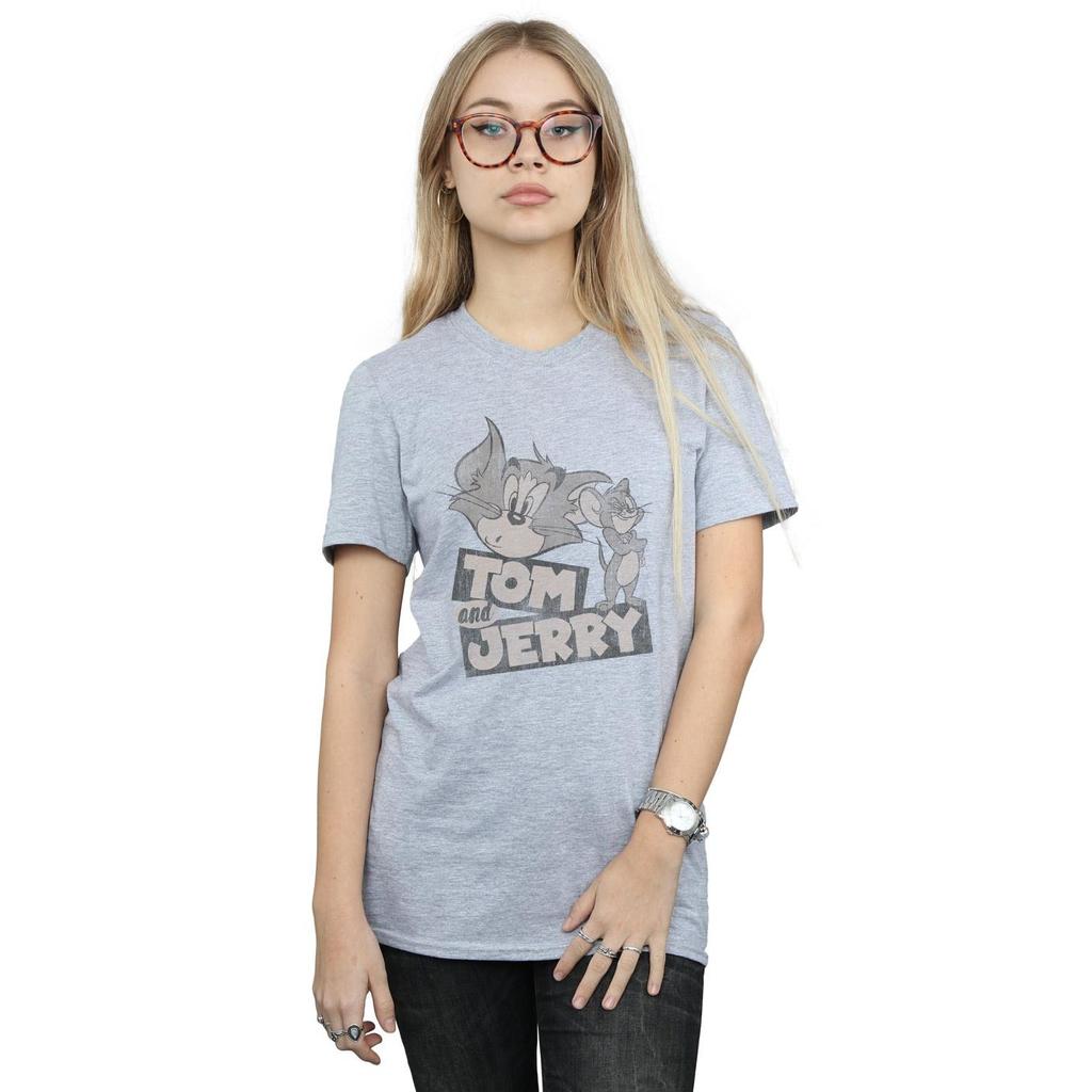 Tom And Jerry Womens/Ladies Cartoon Wink Cotton Boyfriend T-Shirt