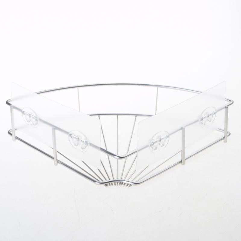 Multifunctional Stainless Steel Bathroom Shelf Adjustable Shampoo Rack Suction Cup Mount For Kitchen Shower Organization