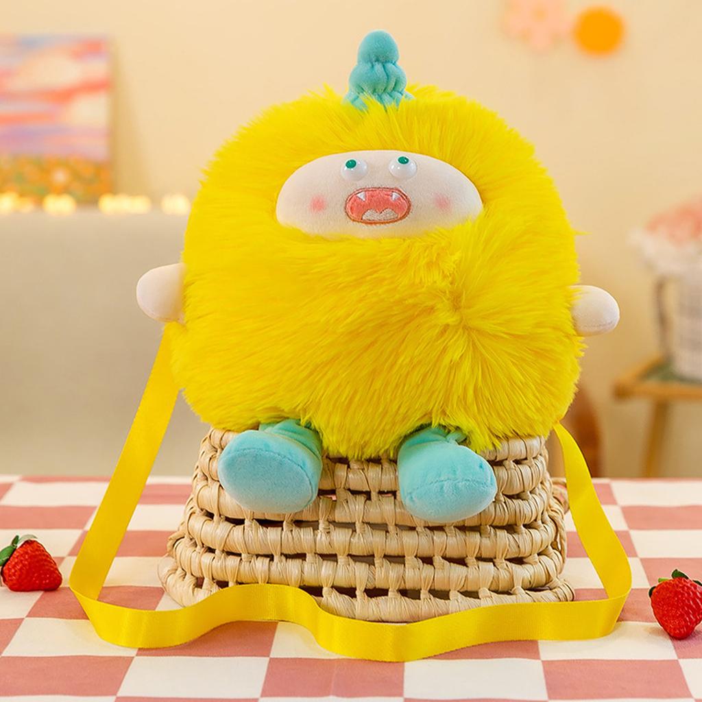 Cartoon Plush Bag, Ugly-cute Pillow, Sleeping Doll, Handbag, Rag Doll