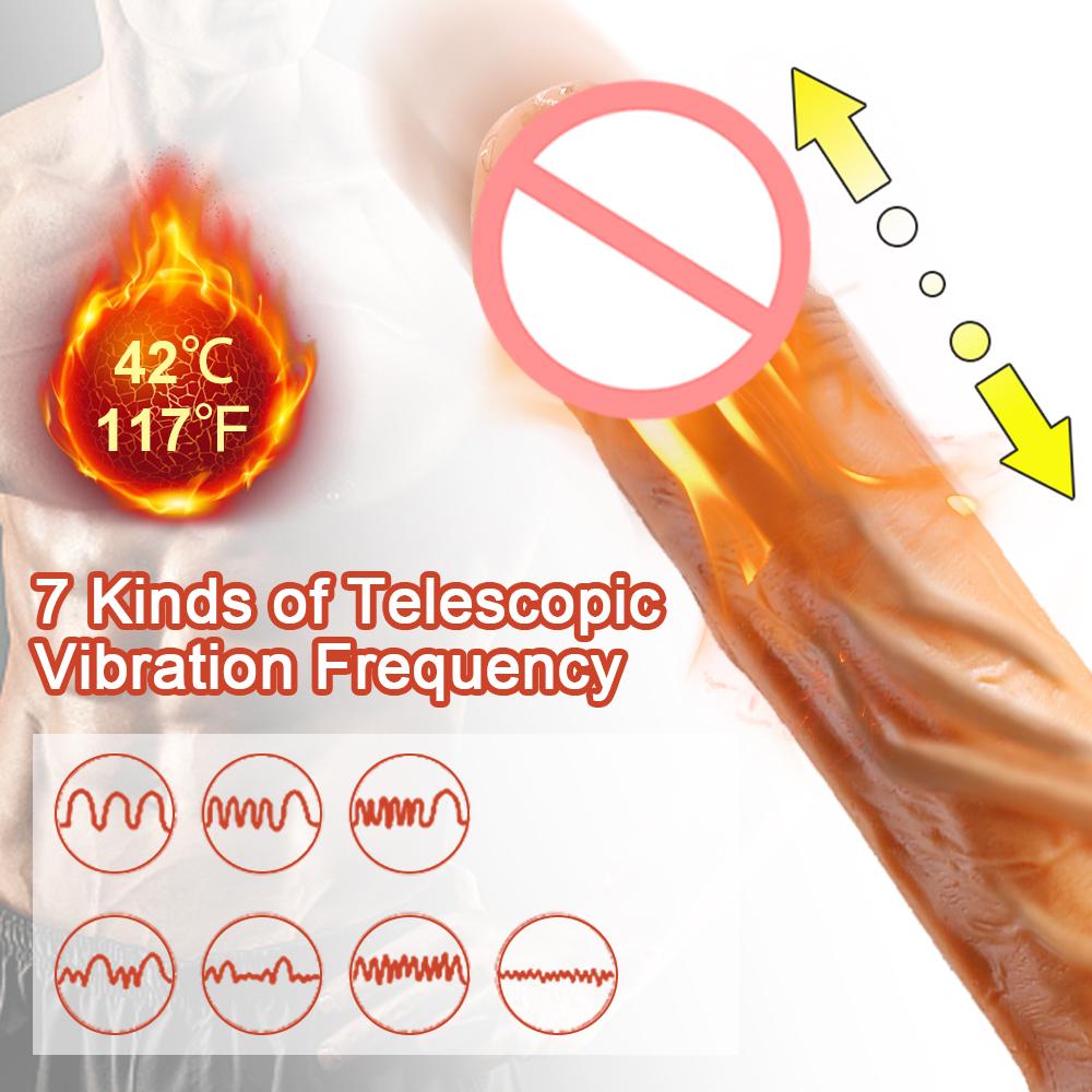 10 Modes Heating G Spot Realistic Dildo Vibrator for Women Masturbator Stimulate Vagina Massager Silicone Artificial Sex Toys