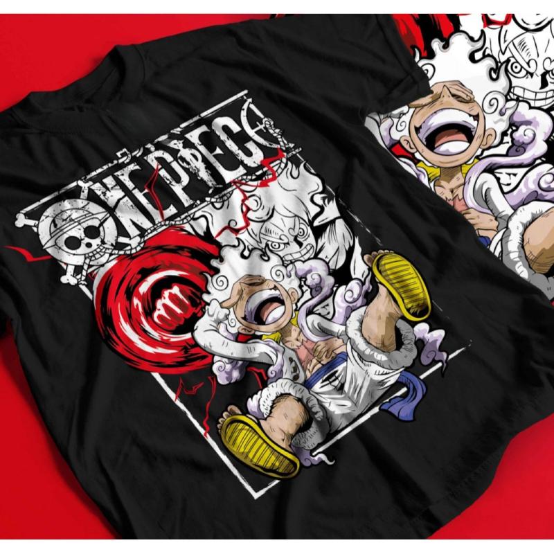 American Retro Men's Animation Retro ONE PIECE T-shirt Summer New Retro Fashion Men's and Women's Streetwear