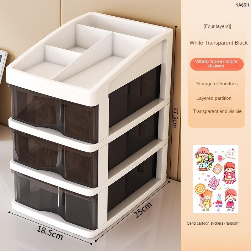 Desktop Makeup Drawer Type Cosmetic Storage Box Make Up Case Brush Holder Lipstick Skincare Makeup Tables Organizer