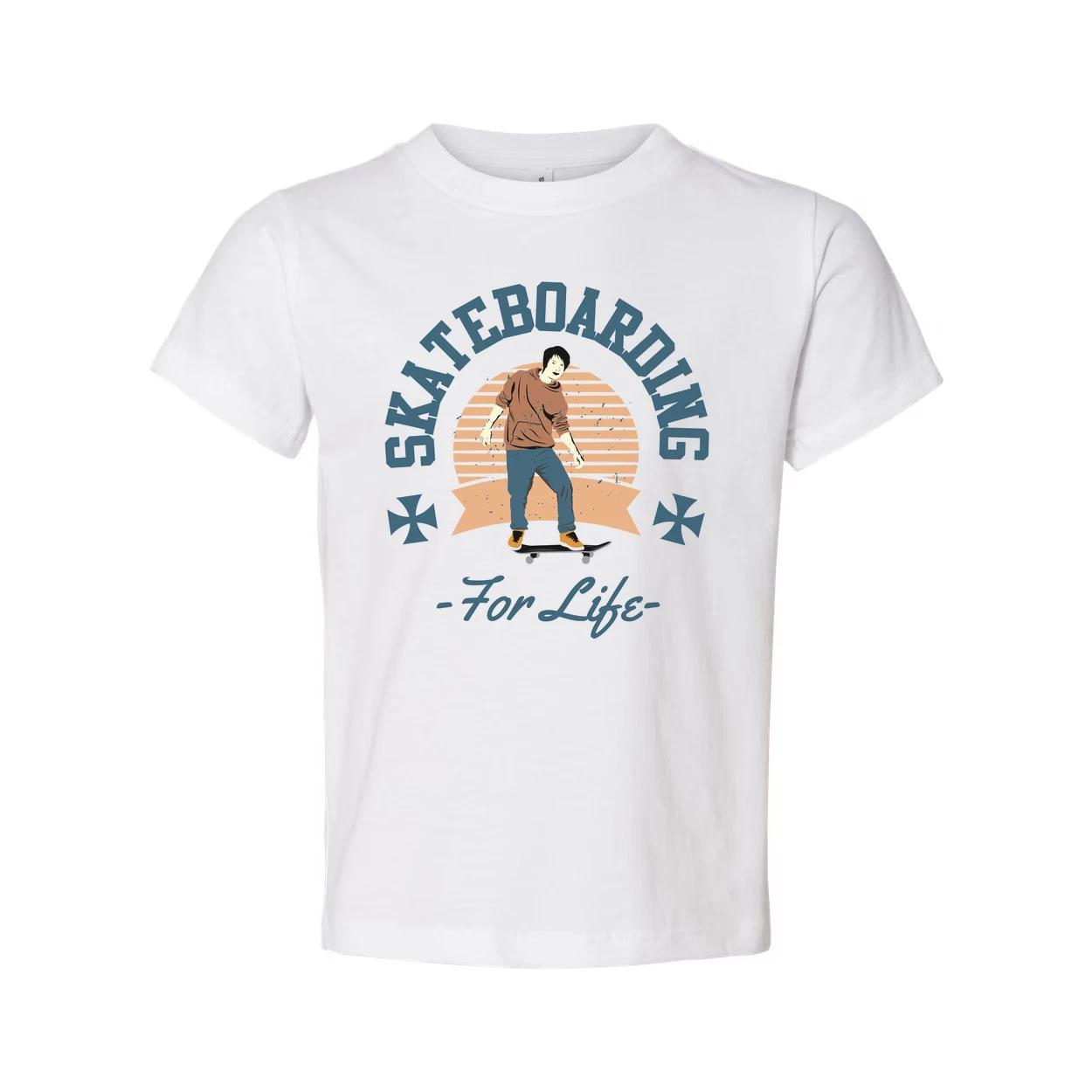 

Skateboarding Graphic T Shirt For Men Women Unisex Casual Tee With Skateboarder S