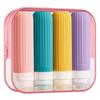 Silicone Traveling Bottle Accessories Tsa Approved Handy BPA Free Leak Proof Squeezable Size Containers With Clear Toiletry Bag