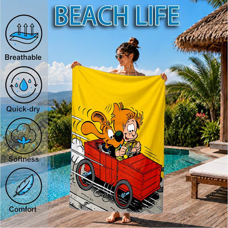 Dog Boule Beach Towel, Microfiber Beach Towel, Perfect For Pool, Beach, Travel, Home Decor Beach Party Fan Gifts