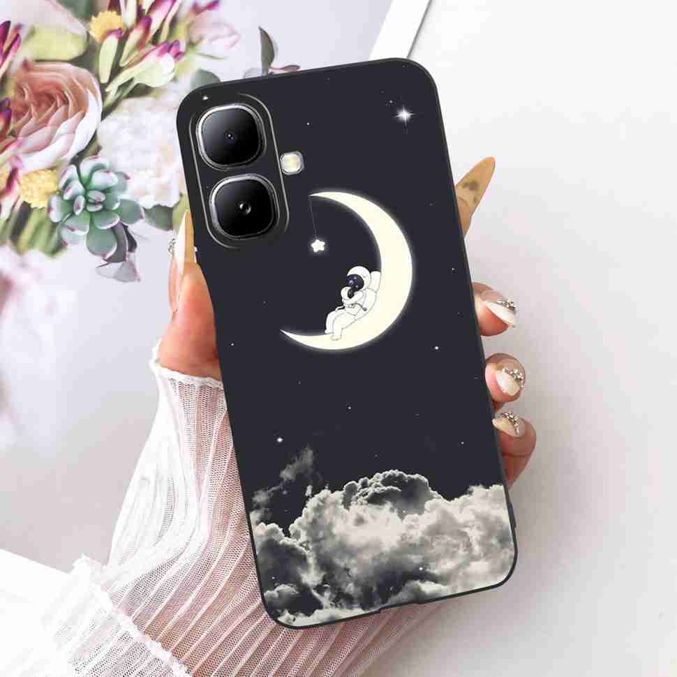 For Infinix Smart 20 4G X6840 X6840B Case Cartoon Cat Dinosaur TPU Black Cover For  Infinix Smart20 smart 20 4G Phone Casing