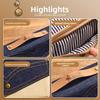 2025 New Style Niche Design Denim Pencil Case Large Capacity Minimalist Retro Stationery Box For Junior High School Girls