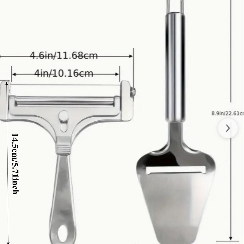 Stainless Steel Wire Cheese Slicer Cheese Planer Tool Adjustable Thickness Cutter Soft Semi-Hard Hard Cheeses Kitchen Cook Tool